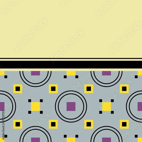 Obraz Seamless vector pattern with empty space for logo or massage.