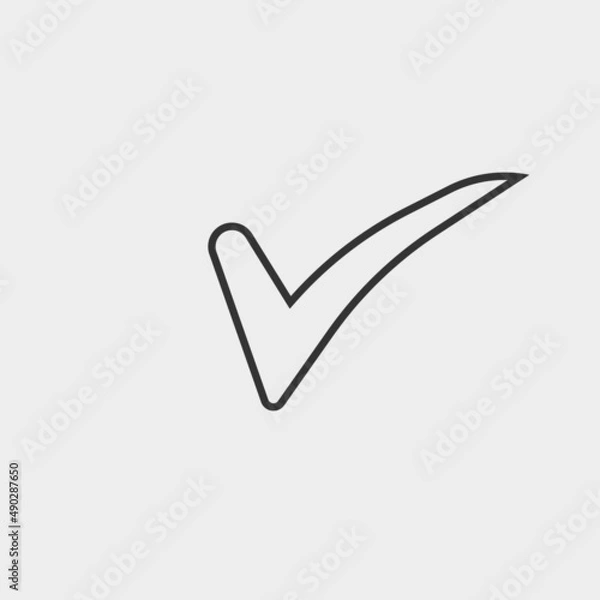 Obraz Check mark vector icon illustration sign