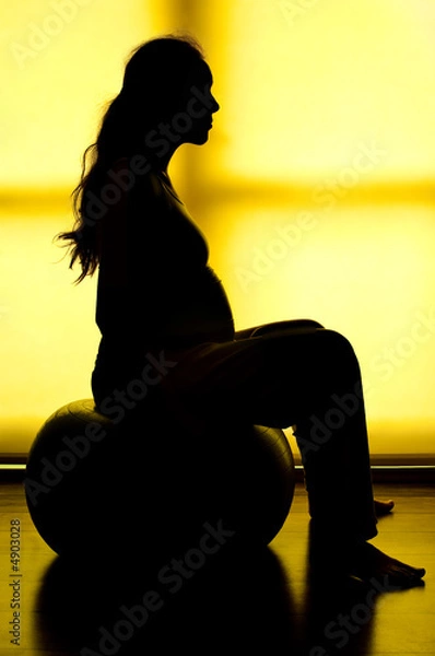 Fototapeta Pregnant woman silhouette