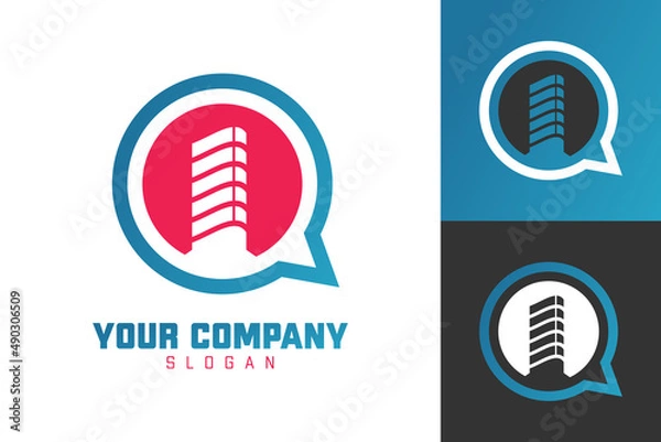 Fototapeta Illustration Vector Graphic of Apartment Consultant Logo. Perfect to use for Construction Company