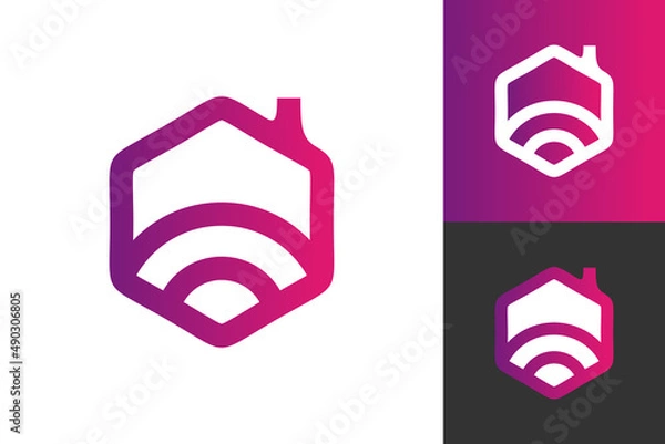 Fototapeta Illustration Vector Graphic of Smart House Logo. Perfect to use for Technology Company