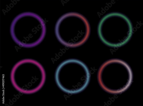 Obraz neon glowing lights