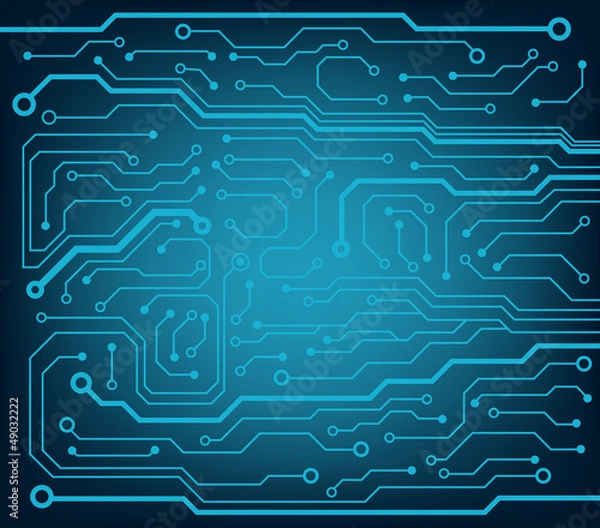 Obraz abstract technology circuit board vector background