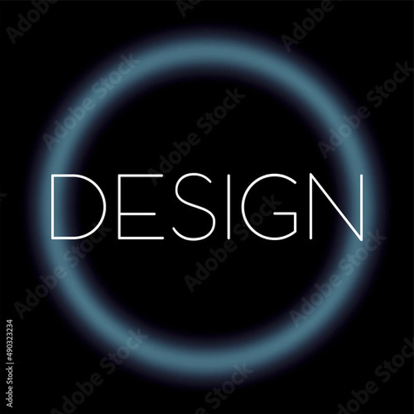 Obraz Neon abstract circle for banner, design, business cards
