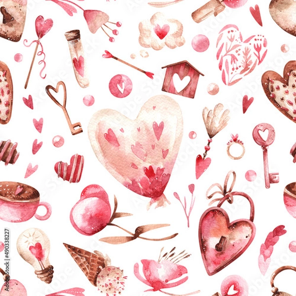 Obraz seamless pattern with love