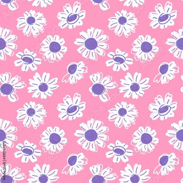 Fototapeta seamless floral pattern