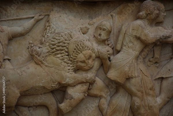 Obraz ancient stone carving