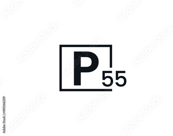 Fototapeta P55, 55P Initial letter logo
