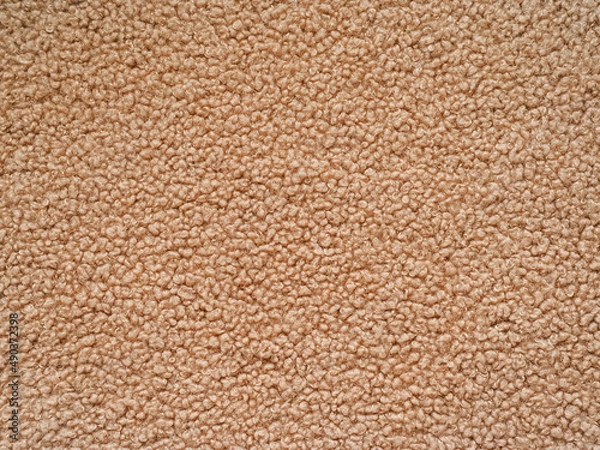 Obraz Soft teddy bear faux fur coat close up - fabric texture