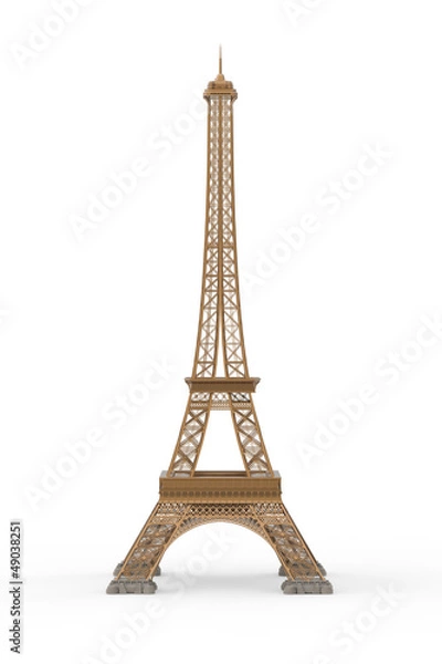 Obraz Eiffel Tower Isolated on White Background