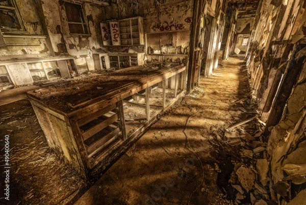 Fototapeta intérieur d'édifice abandonné 