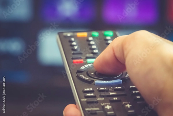 Fototapeta Streaming media service with a remote control