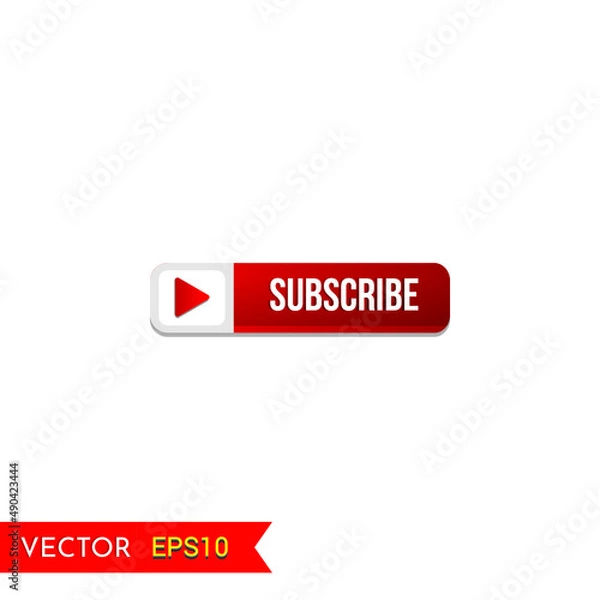 Obraz Subscribe vector button icon