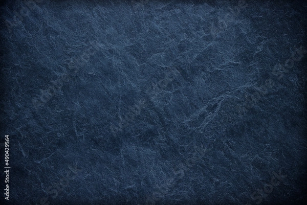 Fototapeta Blue texture dark slate background. Stone surface background