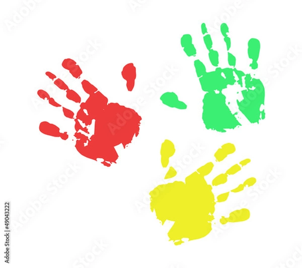 Fototapeta Color hand print