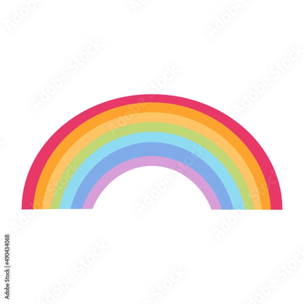 Obraz シンプルでかわいい虹のイラスト