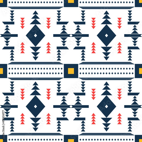 Obraz High mountain tribe vibe in vector seamless pattern for all purpose.
