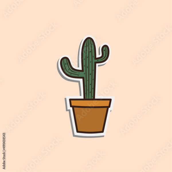 Fototapeta vector cactus illustration