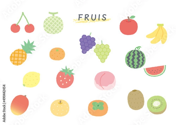 Obraz フルーツのイラスト