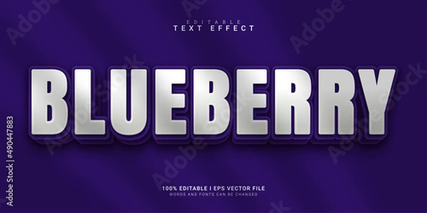 Obraz blueberry editable text effect