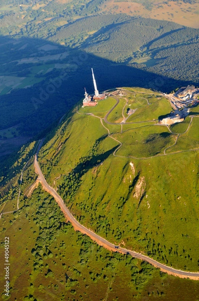 Obraz Vue aérienne Puy de dome et du Parc des volcans d'Auvergne