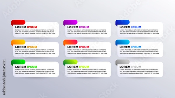 Fototapeta Colorful gradient infographic element