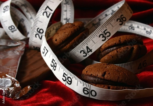 Obraz chocolate cookies dieting temptation