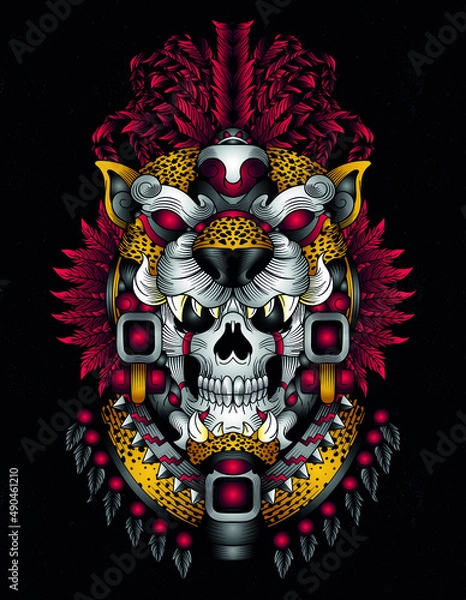 Obraz mexican aztec jaguar warrior