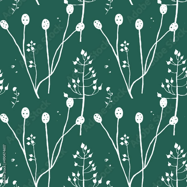 Fototapeta Flower dreaming. Set of seamless patterns.