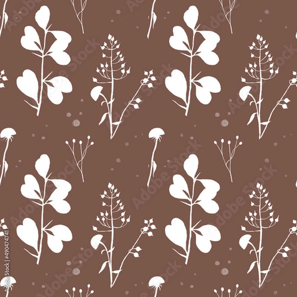 Fototapeta Flower dreaming. Set of seamless patterns.