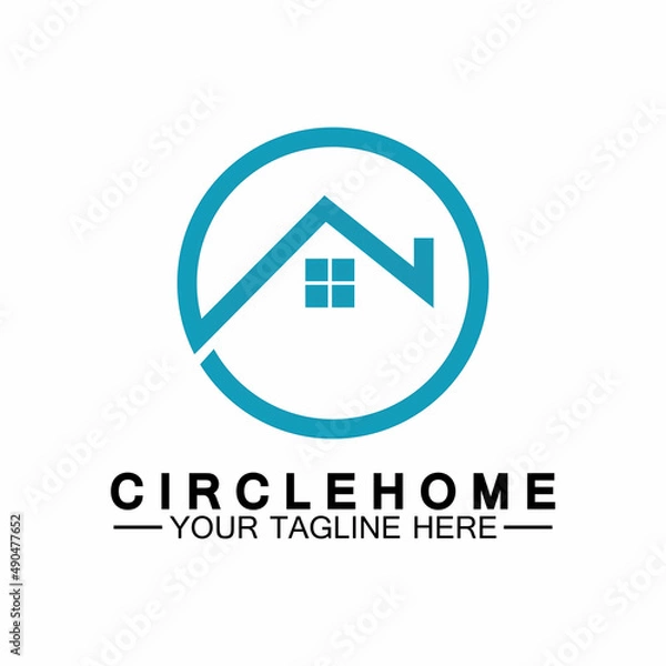 Obraz Home circle concept logo symbol vector illustration design