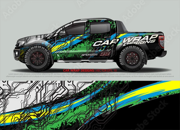 Fototapeta car graphic background vector. abstract lines vector with modern camouflage design concept  for truck and vehicles graphics vinyl wrap