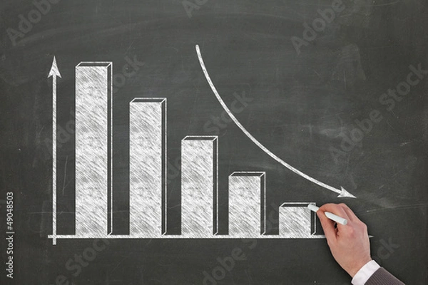 Obraz Diagram on Blackboard