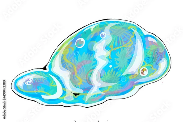 Obraz スライム・青色