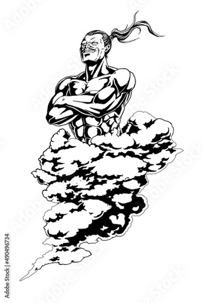 Obraz モンスターのイラスト・ジン・塗り絵