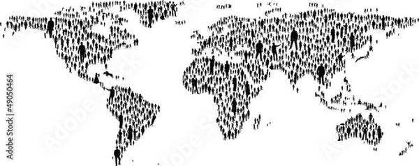 Obraz People World Map