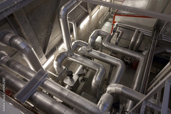 Obraz Kocioł i rurociągi