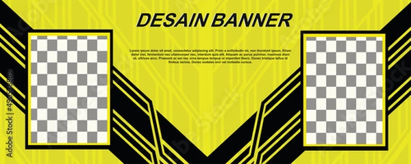 Obraz web banner or header template, or webinars, with a modern pattern