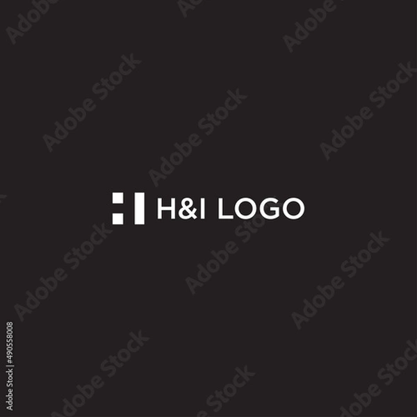 Fototapeta H  I INITIAL LOGO DESIGN VECTOR