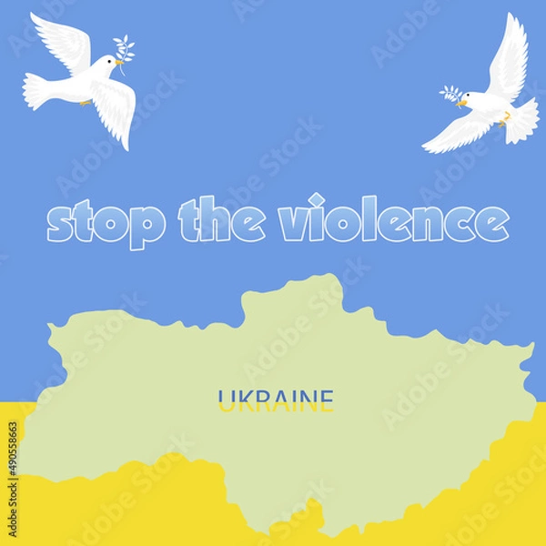 Obraz Stop violence in ukraine. No war