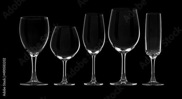Fototapeta Empty wine glasses