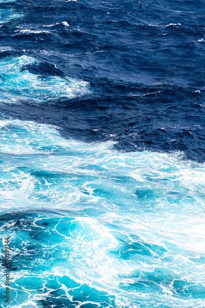 Fototapeta Sea Foam in the Caribbean Ocean when Travelling
