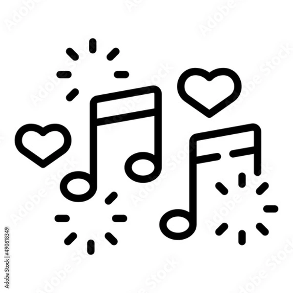 Fototapeta Wedding event music icon outline vector. Service manager. Ceremony party