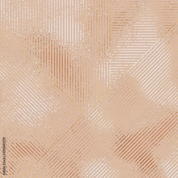 Fototapeta Rose gold. Geometric background with rose gold texture.