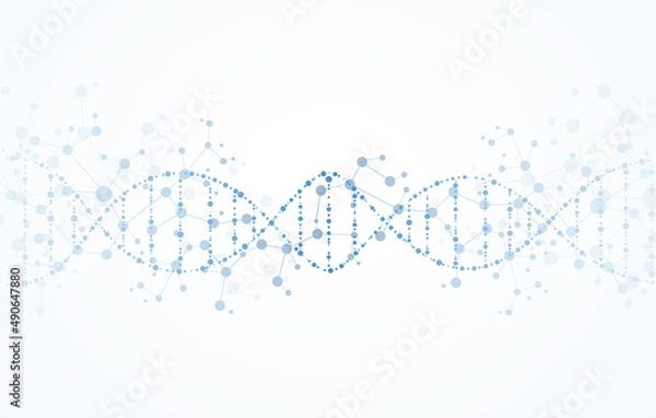 Obraz dna,molecule structure Science digital,connection network medical technology backgrounds vector