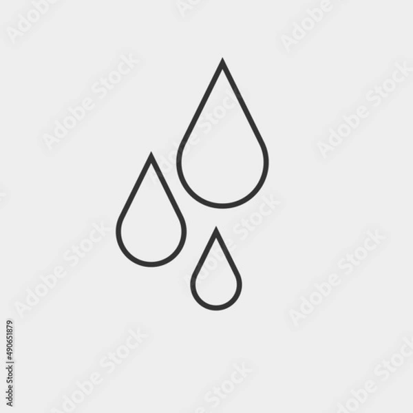 Obraz Liquid drop vector icon illustration sign