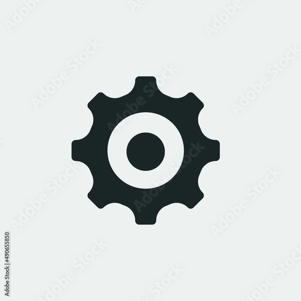 Fototapeta Settings vector icon illustration sign