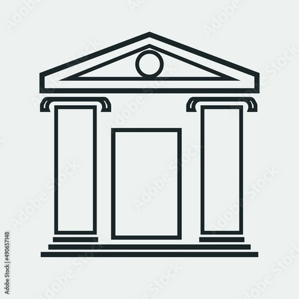 Fototapeta Bank vector icon illustration sign