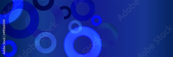 Fototapeta Modern abstract dark blue banner background. Vector illustration template with pattern. Design for technology, business, corporate, institution, party, festive, seminar, and talks.