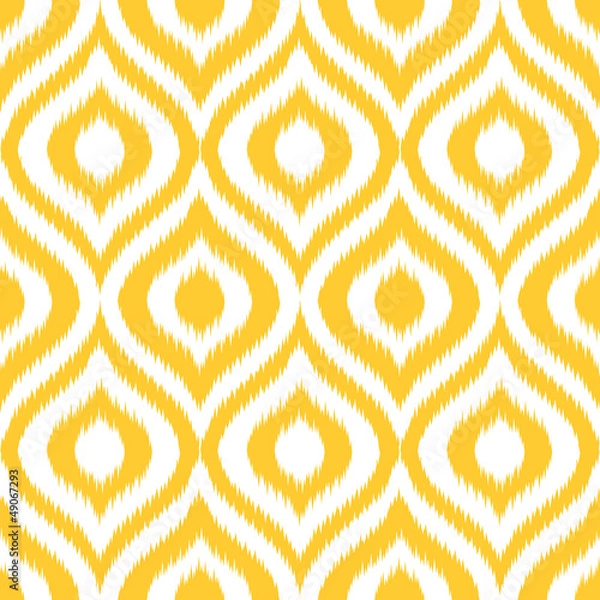 Obraz Seamless retro background in modern ikat pattern